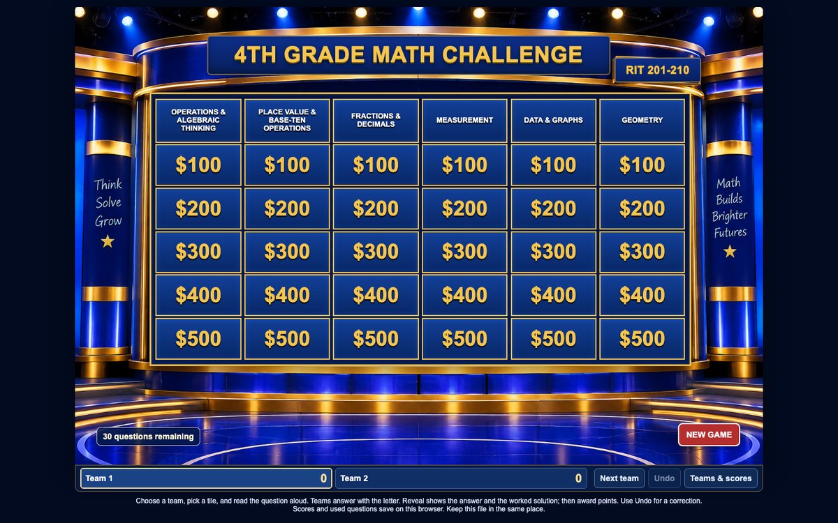 Math Challenge game screen