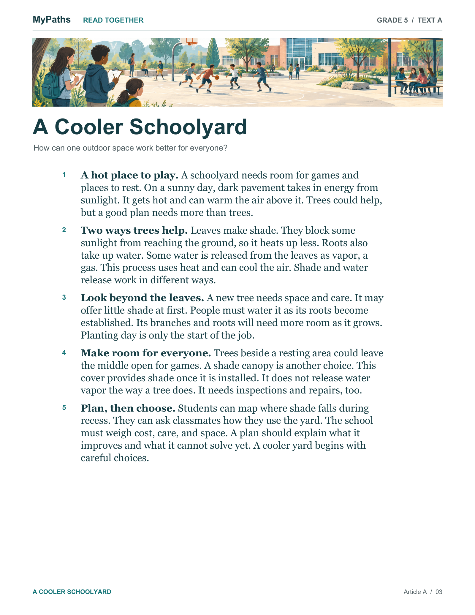 A Cooler Schoolyard article A