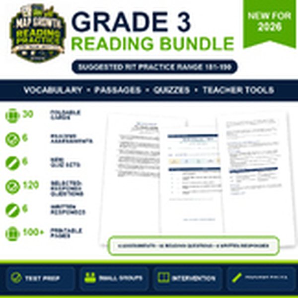 3rd Grade Reading Test Prep for NWEA MAP Reading cover