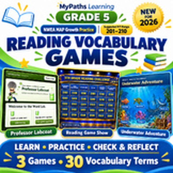 5th Grade Reading Vocabulary Games | RIT 201-210 cover