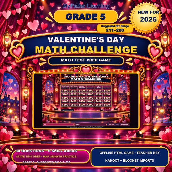 Grade 5 Valentine's Day Math Challenge cover